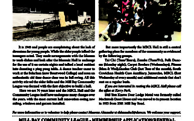 Historic of THE MILL BAY COMMUNITY LEAGUE – SEVENTY FOUR YEARS AND COUNTING
